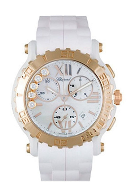 Chopard Happy Sport Round Mother of Pearl Chronograph Ladies Watch 288515-9001