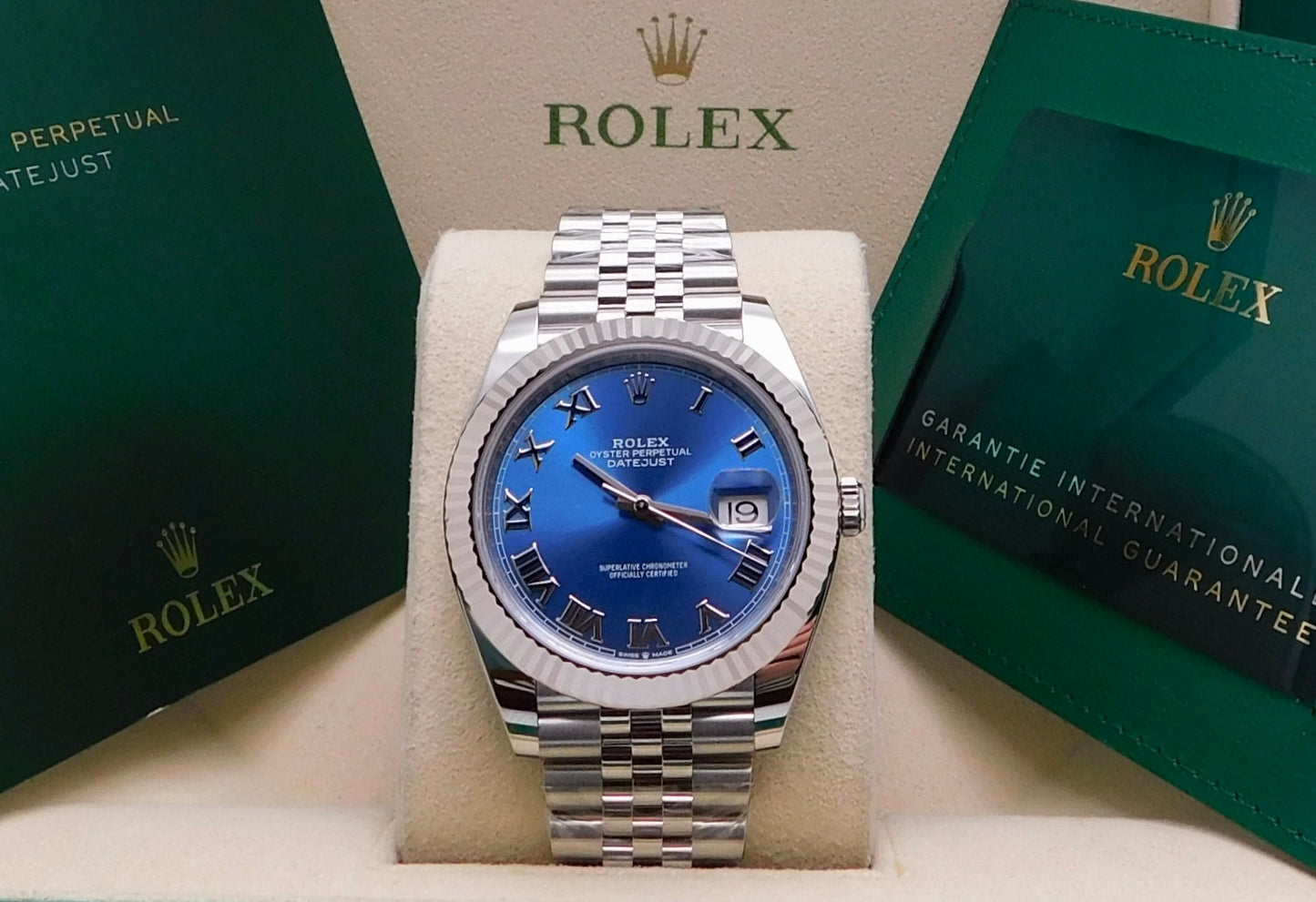ROLEX DATEJUST 41MM BLUE ROMAN