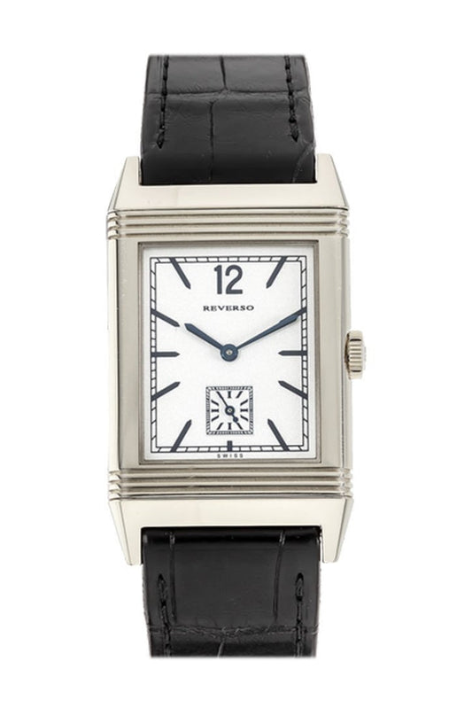 JAEGER JLC Reverso 1931 White Gold Black Croc Silver Dial 2783520