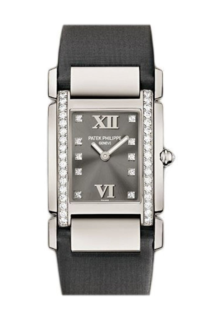 Patek Philippe Twenty four Medium Eternal Gray Dial 18 Carat White Gold Ladies Watch 4920G-001