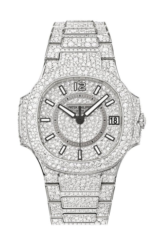 Patek Philippe Nautilus 34mm White Gold Ladies Watch 7021/1G-001