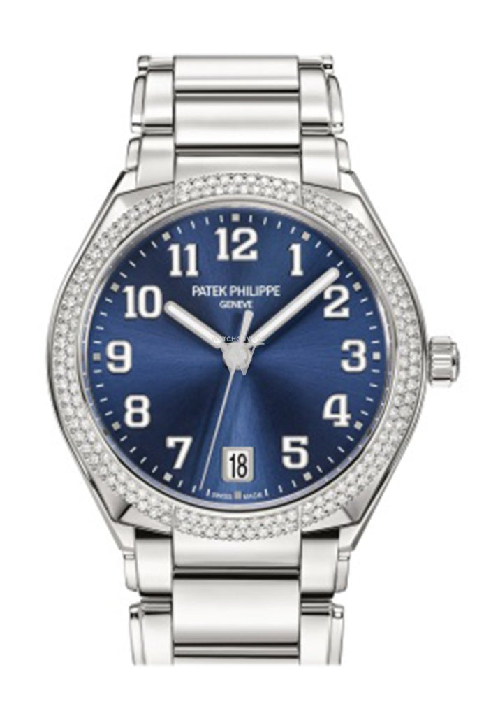 PATEK PHILIPPE Twenty 4 Blue Sunburst Dial Automatic Ladies Diamond Watch 7300/1200A-001