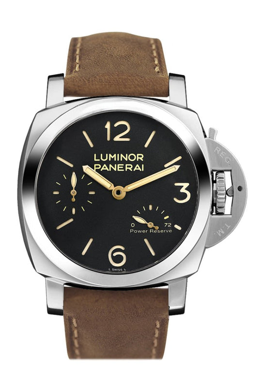 Panerai Panerai Panerai Luminor 1950 Power Reserve Black Dial Men's Watch PAM00423 luxury watch by Global Sky Diamonds, Diamond District NYC, mazalito
