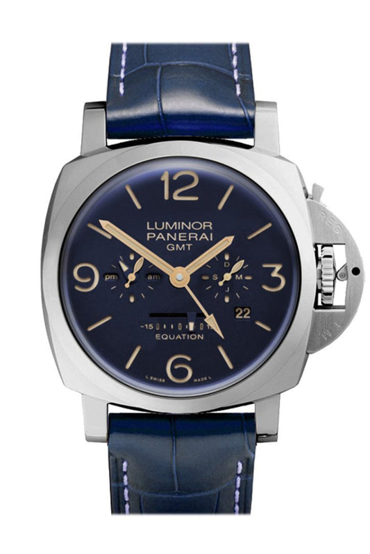 Panerai Panerai Panerai Luminor 1950 Equation of Time Blue Dial Men's Watch PAM00670 luxury watch by Global Sky Diamonds, Diamond District NYC, mazalito