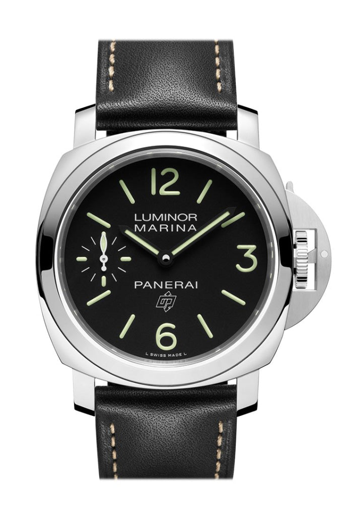 Panerai Panerai Panerai Luminor Marina Base 3 Day Black Leather Black Dial Watch PAM00776  New York luxury watch by Global Sky Diamonds, Diamond District NYC, mazalito