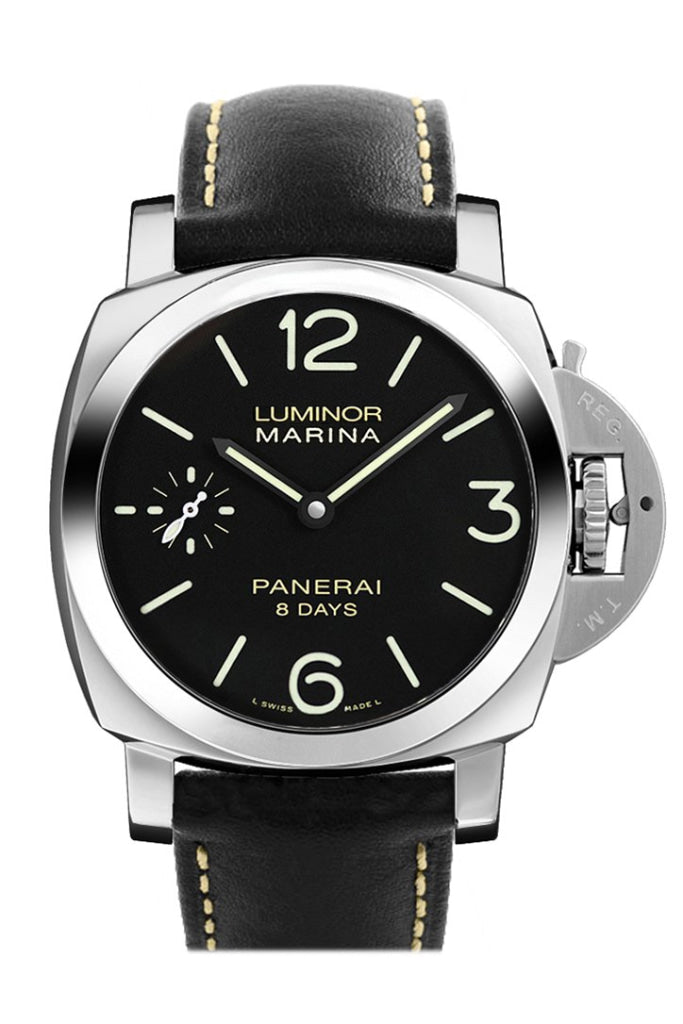 Panerai Panerai PANERAI Luminor Marina Black Dial Black Leather Men's Watch PAM00510  New York luxury watch by Global Sky Diamonds, Diamond District NYC, mazalito