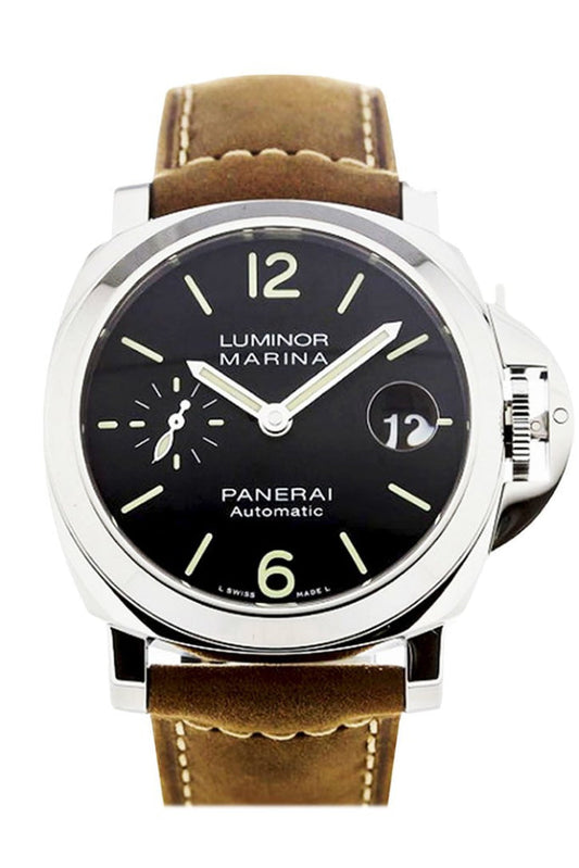 Panerai Panerai PANERAI Luminor Marina Automatic Black Dial Men's Watch PAM01048  New York luxury watch by Global Sky Diamonds, Diamond District NYC, mazalito