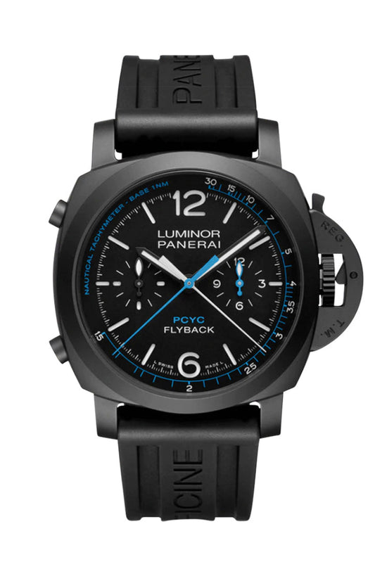 Panerai Panerai Panerai Luminor 1950 PCYC Chronograph Automatic Black Dial Men's Watch luxury watch by Global Sky Diamonds, Diamond District NYC, mazalito