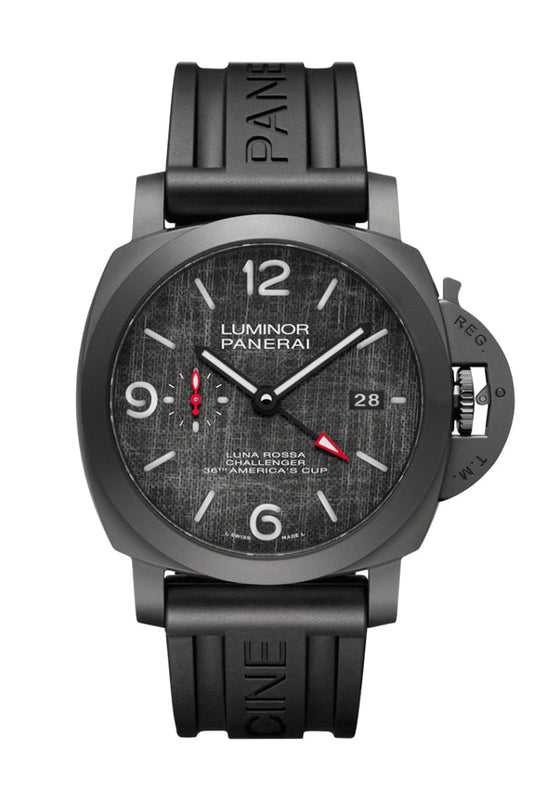 Panerai Panerai Panerai Luminor Luna Rossa GMT Automatic Grey Dial Men's Watch PAM0103 luxury watch by Global Sky Diamonds, Diamond District NYC, mazalito