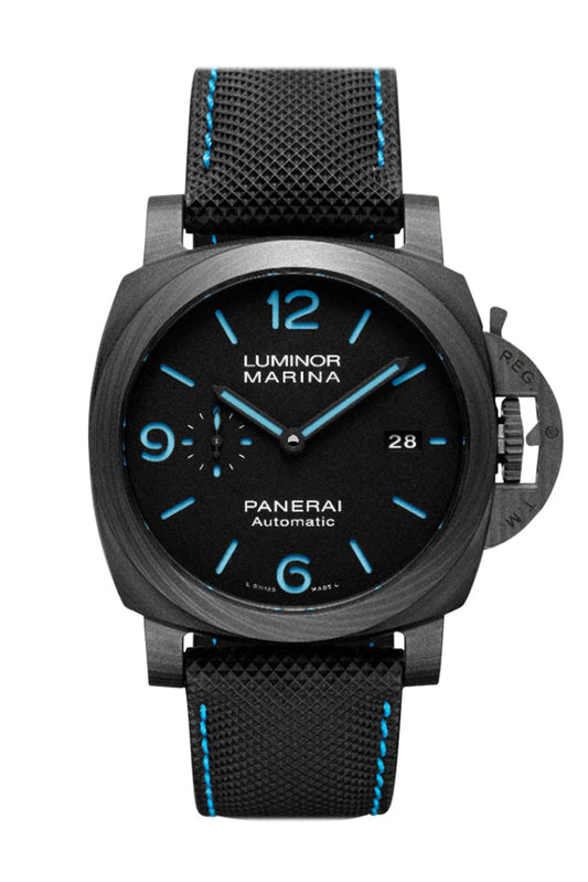 Panerai Panerai Panerai Luminor Marina Carbotech Automatic Black Dial Men's Watch PAM0 luxury watch by Global Sky Diamonds, Diamond District NYC, mazalito