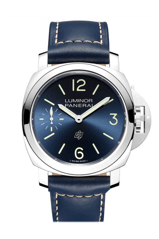Panerai Panerai Panerai Luminor Base Blue Dial PAM01085 luxury watch by Global Sky Diamonds, Diamond District NYC, mazalito