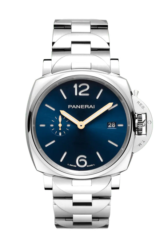 Panerai Panerai Panerai Luminor Due Blue Dial PAM01124 luxury watch by Global Sky Diamonds, Diamond District NYC, mazalito