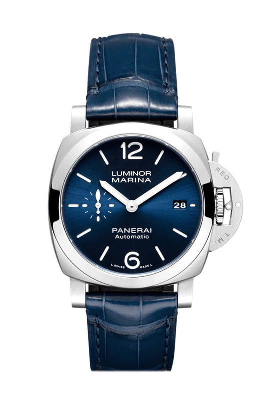 Panerai Panerai Panerai Luminor Due 40mm Blue Dial PAM01270 luxury watch by Global Sky Diamonds, Diamond District NYC, mazalito