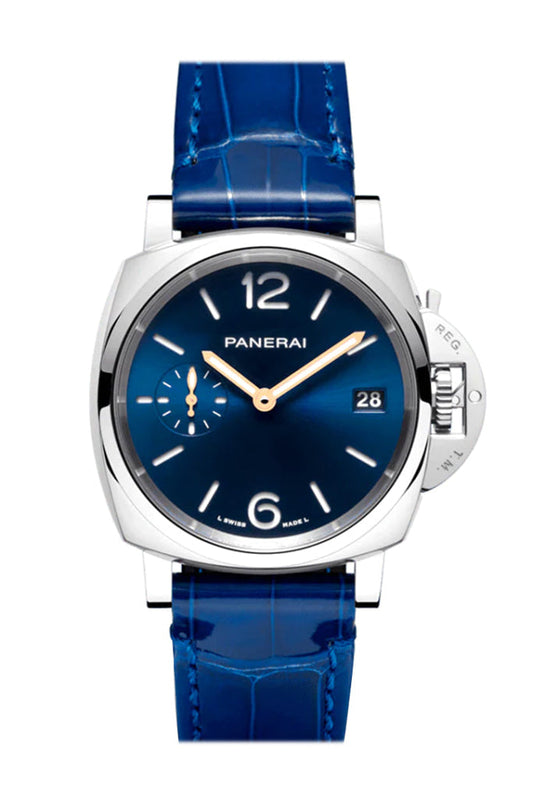 Panerai Panerai Panerai Luminor Due 38mm Blue Dial PAM01273 luxury watch by Global Sky Diamonds, Diamond District NYC, mazalito