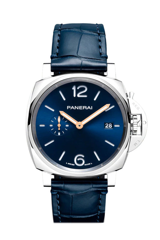 Panerai Panerai Panerai Luminor Due 38mm Blue Dial PAM01274 luxury watch by Global Sky Diamonds, Diamond District NYC, mazalito