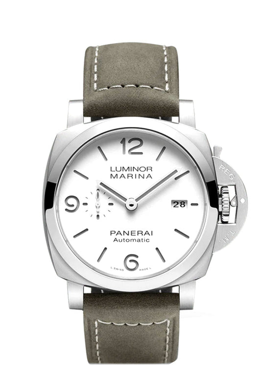 Panerai Panerai Panerai Luminor 3 Day White Dial PAM01314 luxury watch by Global Sky Diamonds, Diamond District NYC, mazalito