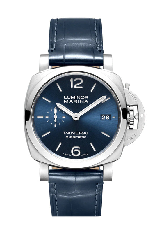 Panerai Panerai Panerai Luminor Blue Dial PAM01393 luxury watch by Global Sky Diamonds, Diamond District NYC, mazalito