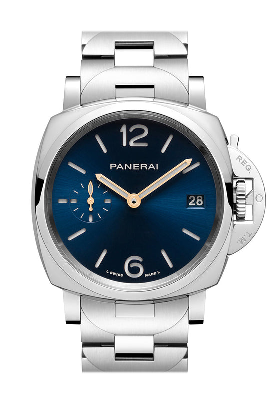 Panerai Panerai Panerai Luminor Due 38 Blue Dial Watch PAM01123 luxury watch by Global Sky Diamonds, Diamond District NYC, mazalito