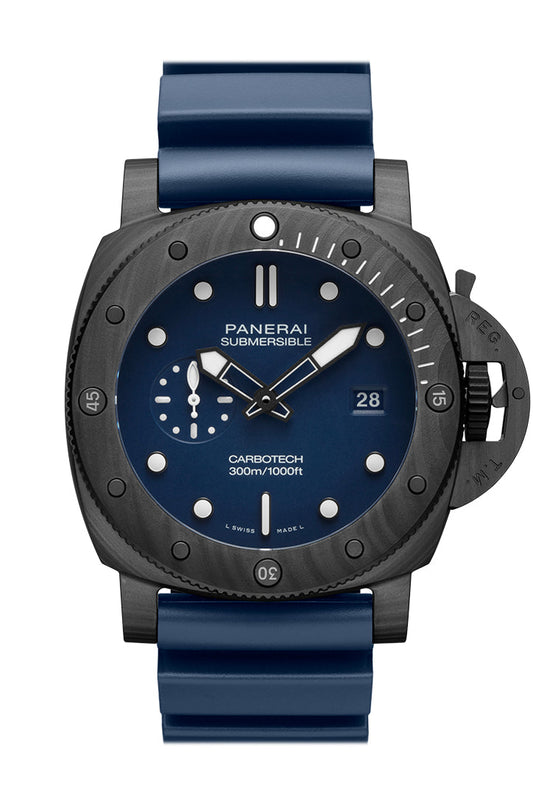 Panerai Panerai Panerai Luminor Submersible Carbotech 44 Blue Dial PAM01232 luxury watch by Global Sky Diamonds, Diamond District NYC, mazalito