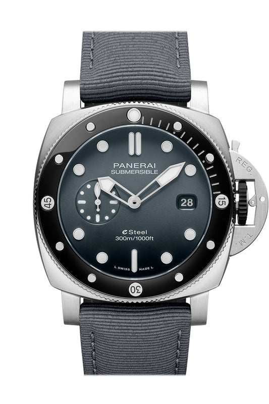 Panerai Panerai Panerai Submersible Quarantana Quattro 44 Grey Dial PAM01288 luxury watch by Global Sky Diamonds, Diamond District NYC, mazalito