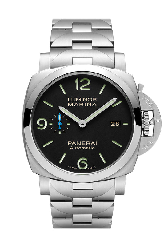 Panerai Panerai Panerai Luminor Marina 44 Black Dial Watch PAM01562 luxury watch by Global Sky Diamonds, Diamond District NYC, mazalito