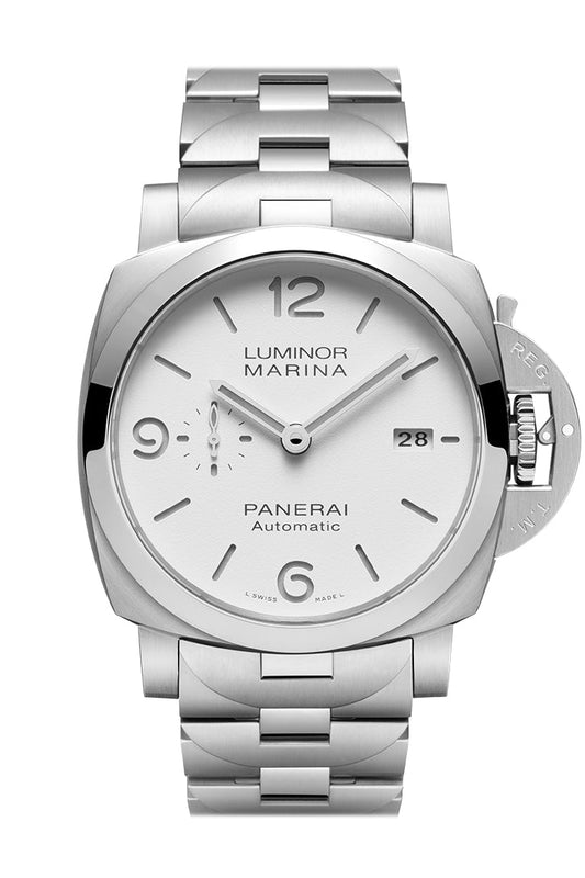 Panerai Panerai Panerai Luminor Marina 44 White Dial Watch PAM01564 luxury watch by Global Sky Diamonds, Diamond District NYC, mazalito