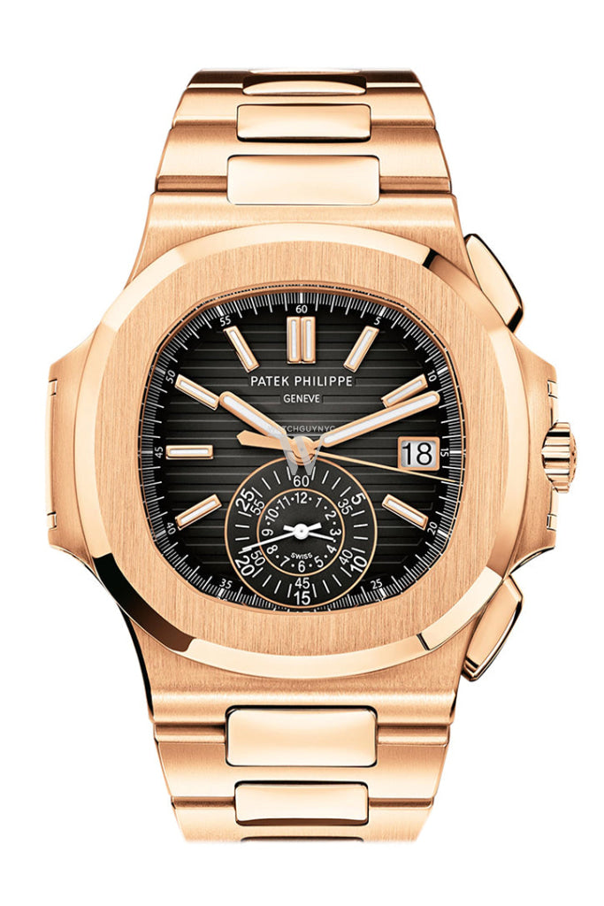 Patek Philippe Nautilus Rose Gold Black Graident Dial Mens Watch 5980/1R-001 New clasp