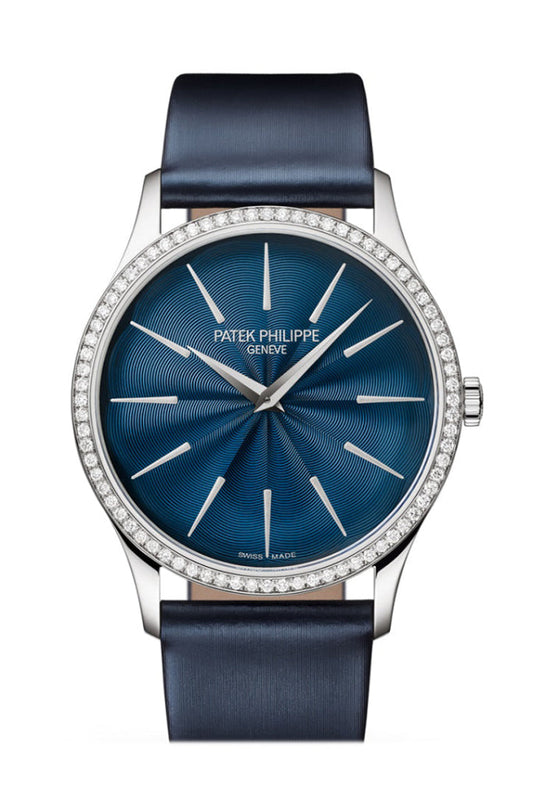 Patek Philippe Calatrava White Blue Dial Watch Gold 4997/200G-001