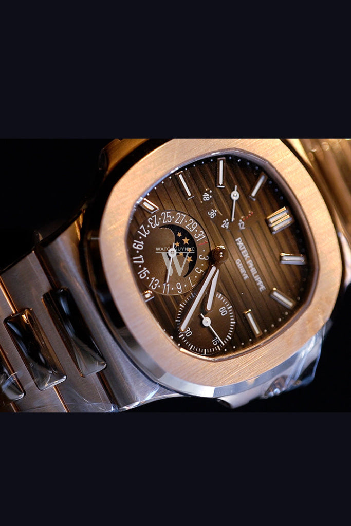 2025 Patek Philippe Nautilus Moon Phase Rose Gold Watch 5712/1R-001