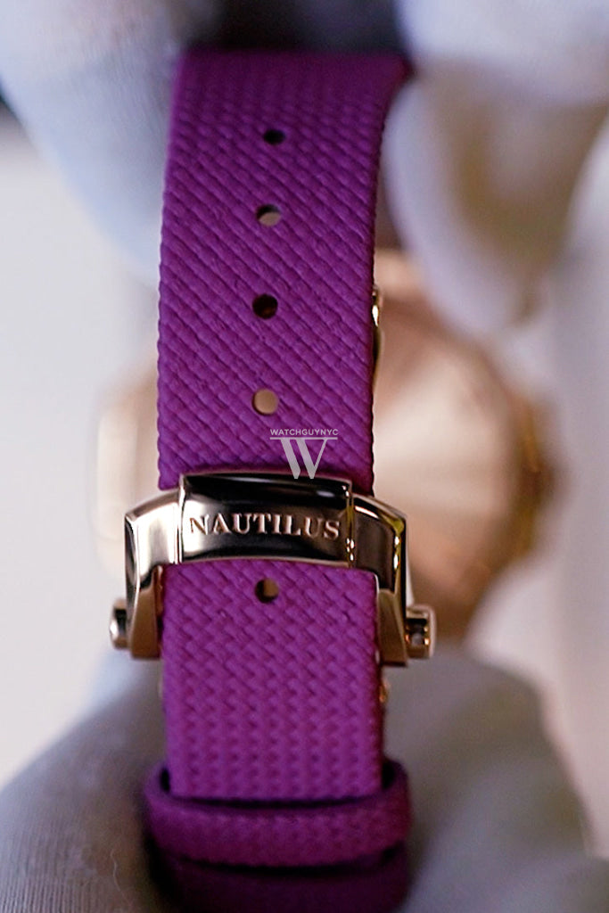Patek Philippe Nautilus Diamonds Purple Dial Rose Gold Ladies Watch 7010R-013