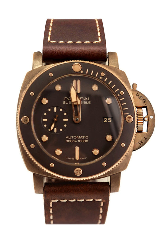 Panerai Panerai Pre-owned Panerai Submersible Bronzo 47 Brown Dial Bronze/brown cerami luxury watch by Global Sky Diamonds, Diamond District NYC, mazalito
