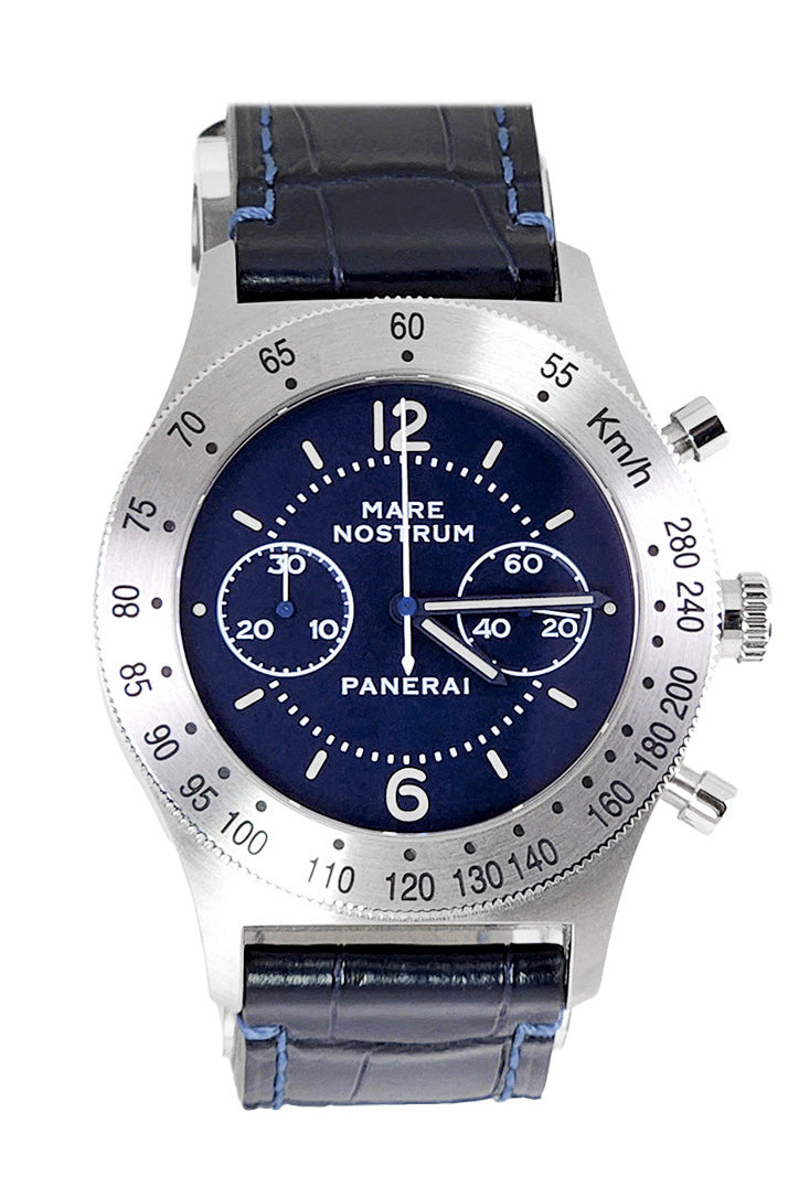 Panerai Panerai Pre-owned Panerai Mare Nostrum 42 Blue Dial Stainless Gteel PAM00716 luxury watch by Global Sky Diamonds, Diamond District NYC, mazalito