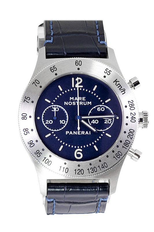 Panerai Panerai Pre-owned Panerai Mare Nostrum 42 Blue Dial Stainless Gteel PAM00716 luxury watch by Global Sky Diamonds, Diamond District NYC, mazalito