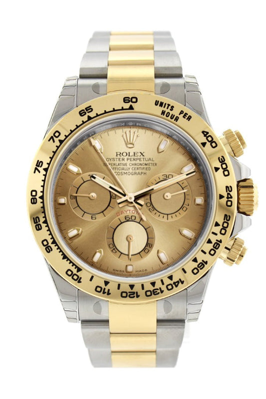 ROLEX Cosmograph Daytona Champagne Dial Stainless Steel and Gold Men's Watch 116503