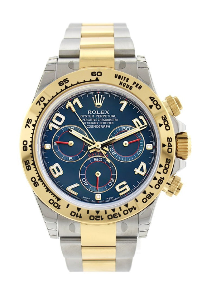 ROLEX Cosmograph Daytona Blue Dial Stainless Steel and Gold Men's Watch 116503