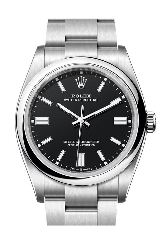 Rolex Oyster Perpetual 36 Black Dial Smooth Bezel Watch 126000