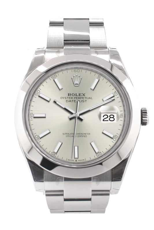 Rolex Datejust 41 Silver Dial Automatic Men's Watch 126300
