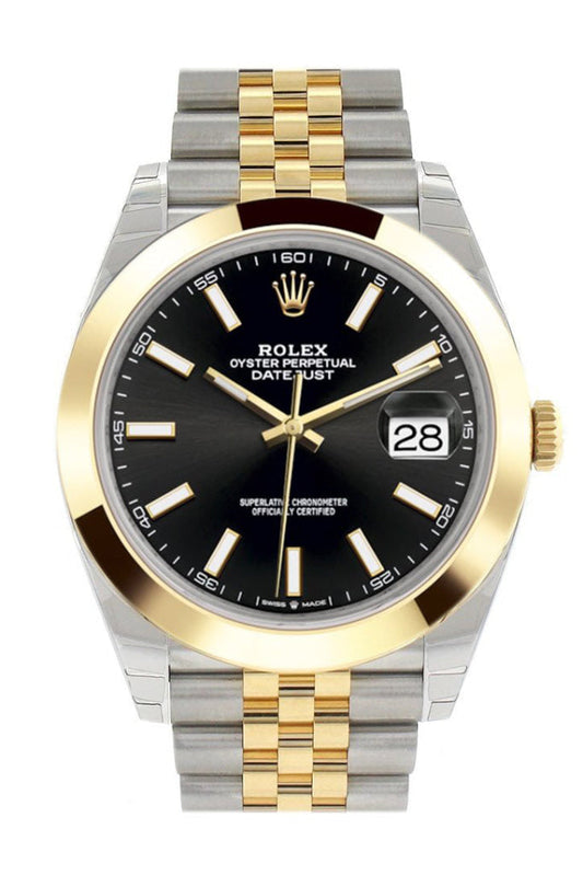 Rolex Datejust 41 Black Dial Steel and 18K Yellow Gold Jubilee Men's Watch 126303
