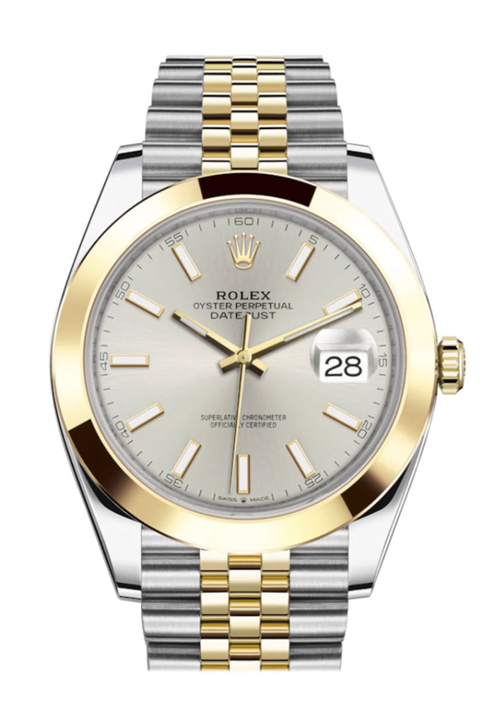 Rolex Datejust 41 Silver Dial Steel and 18K Yellow Gold Jubilee Men's Watch 126303