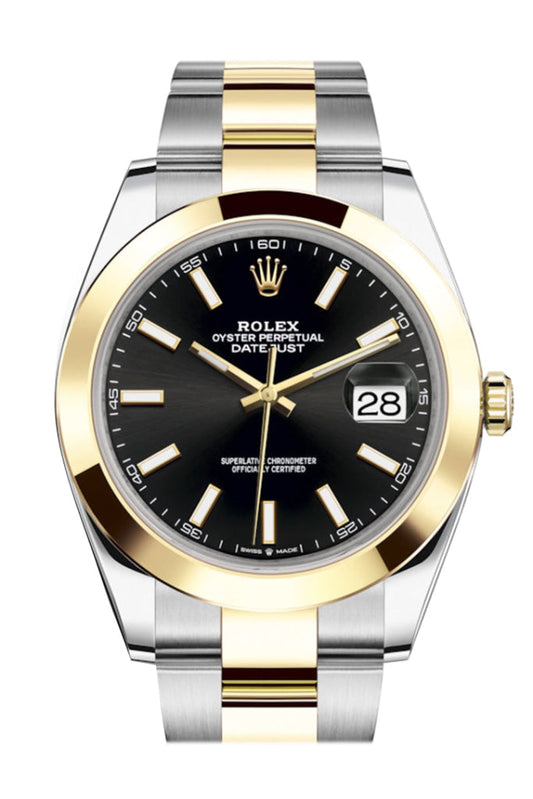Rolex Datejust 41 Black Dial Steel and 18K Yellow Gold Oyster Men's Watch 126303
