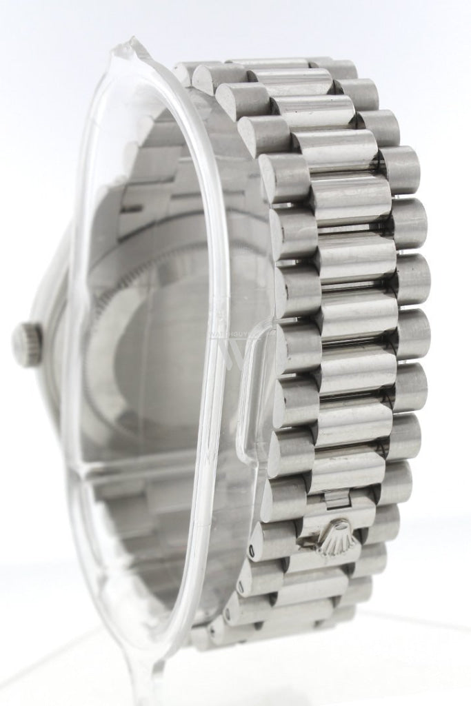 Rolex Day-Date 40 Ice blue Quadrant Motif Dial Dome Bezel Platinum President Automatic Men's Watch 228206 DC