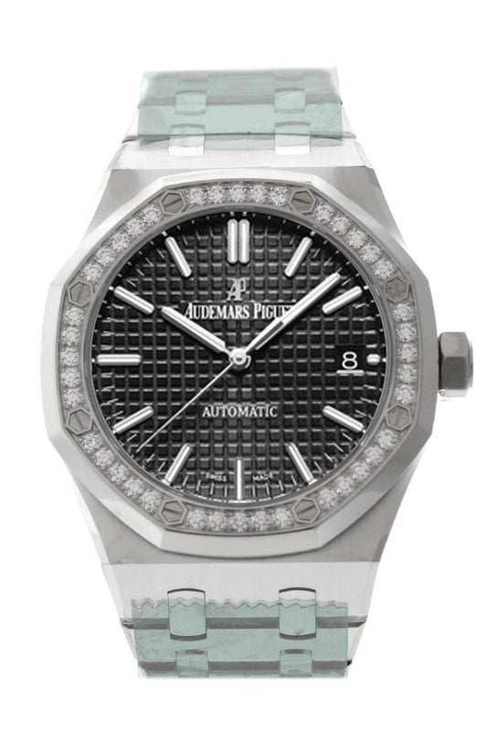 Audemars Piguet Royal Oak 37mm Black Dial Diamond Stainless Steel Watch 15451ST.ZZ.1256ST.01