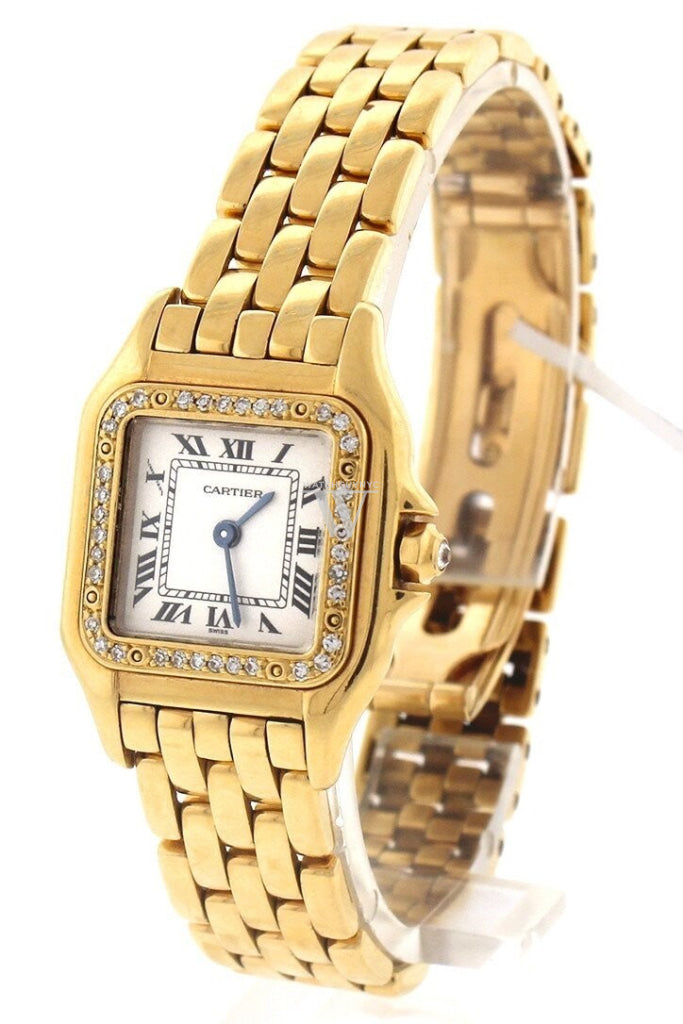 Cartier Panthère de Cartier small 18-karat pink gold diamond watch Pre-Owend