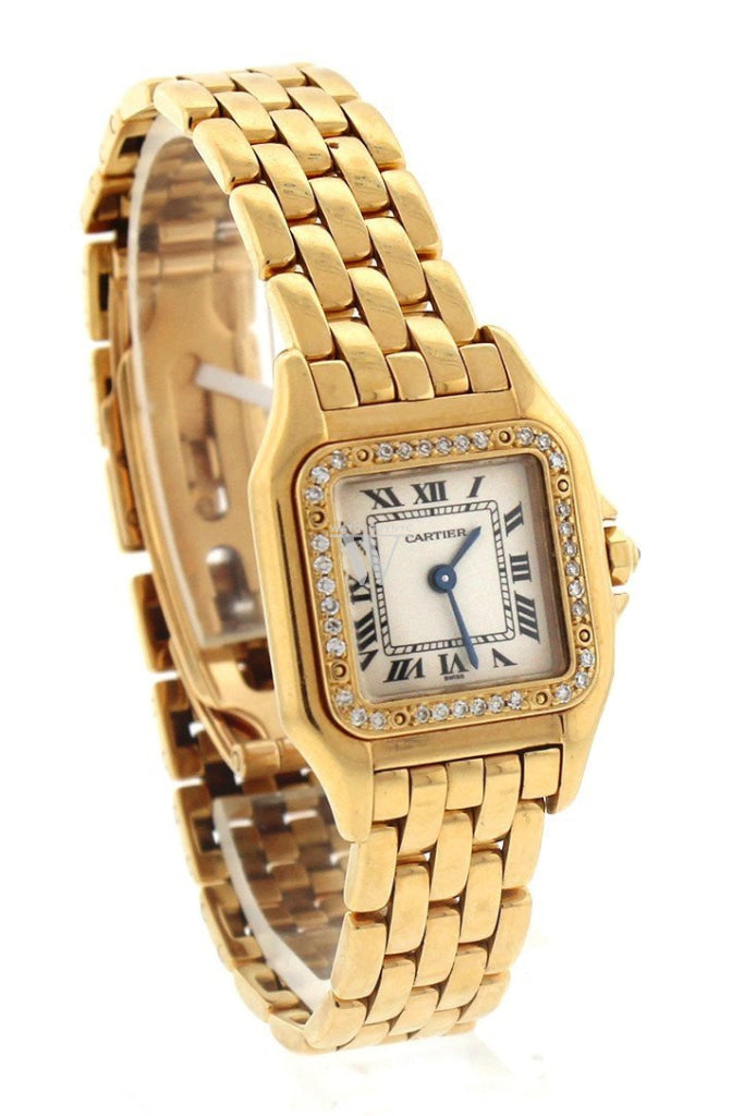 Cartier Panthère de Cartier small 18-karat pink gold diamond watch Pre-Owend