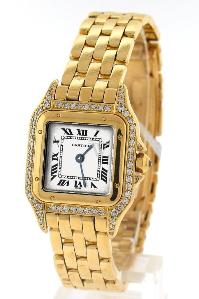 Cartier Panthère de Cartier small 18-karat pink gold diamond watch WF3070 Pre-Owend