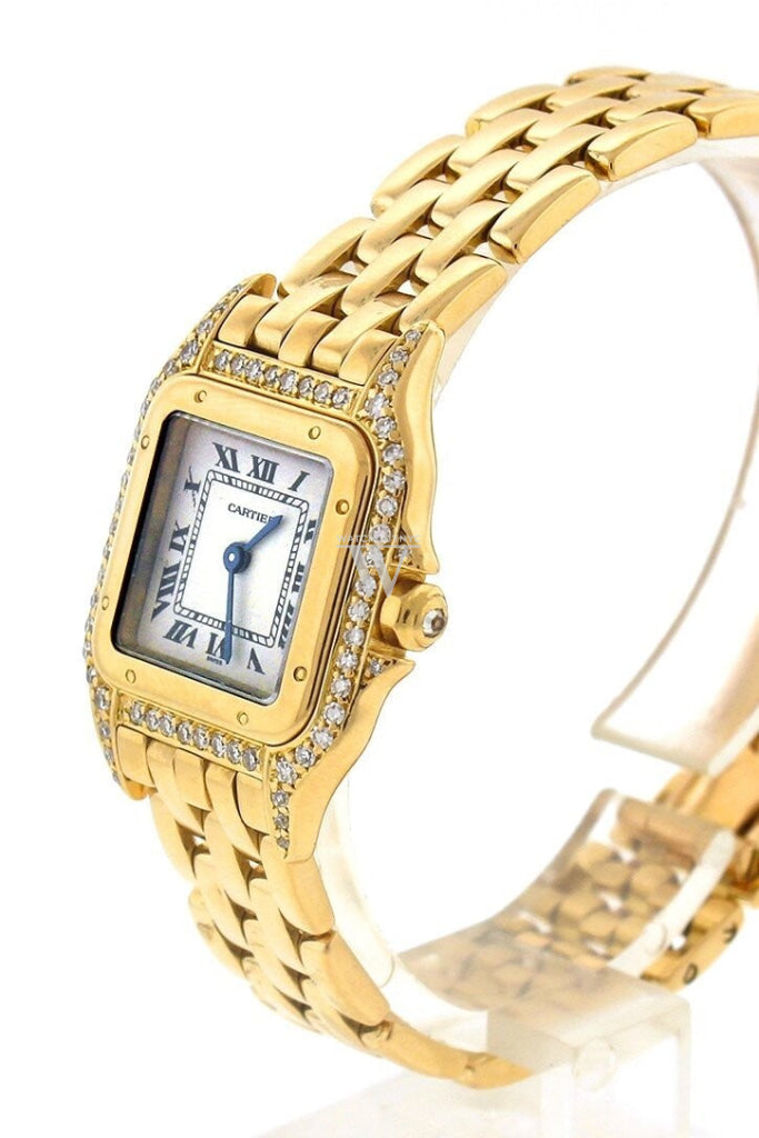 Cartier Panthère de Cartier small 18-karat pink gold diamond watch WF3070 Pre-Owend