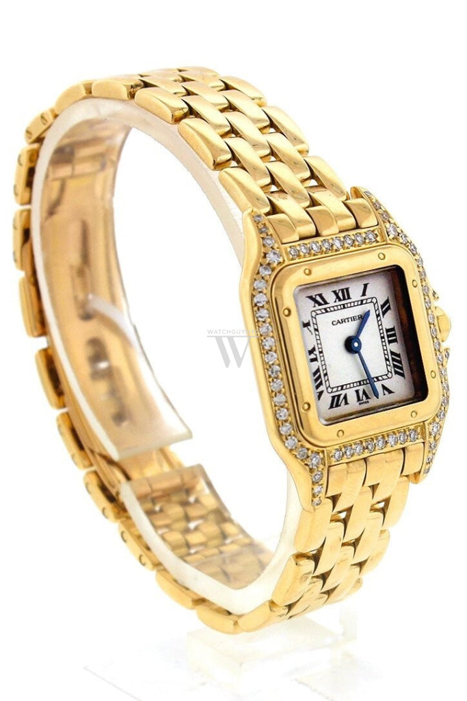 Cartier Panthère de Cartier small 18-karat pink gold diamond watch WF3070 Pre-Owend