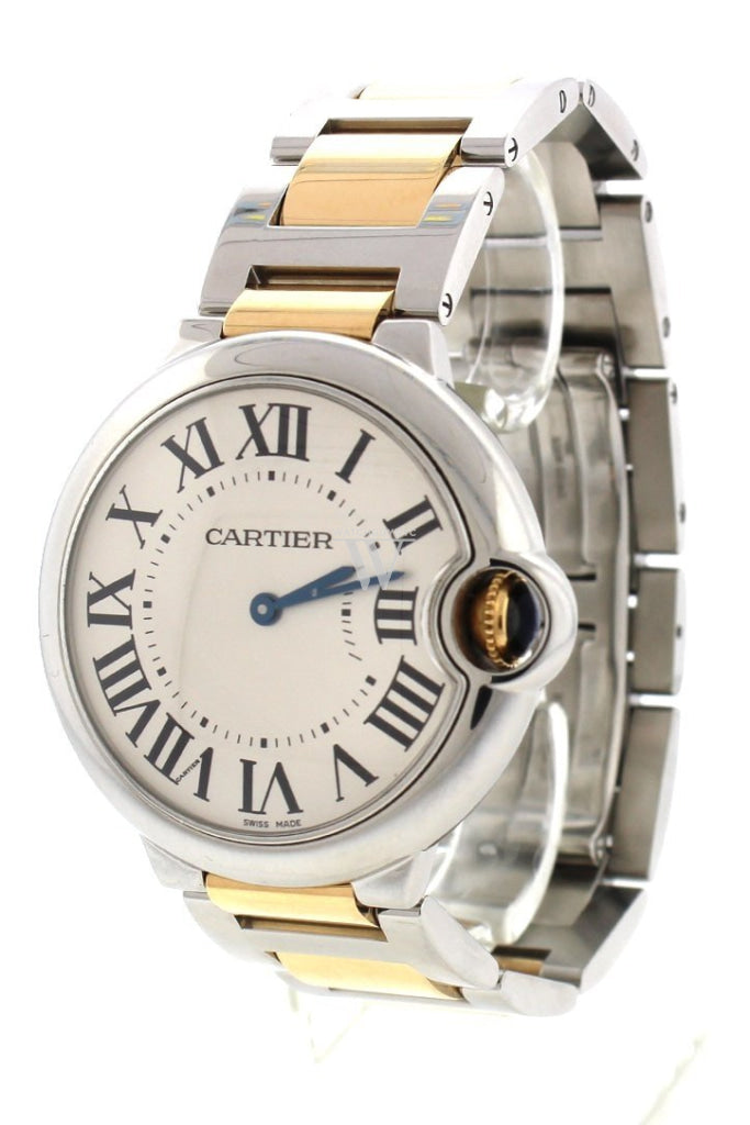 Cartier Ballon Bleu 36mm Steel Yellow Gold Ladies Watch W69008Z3 Pre-Owend