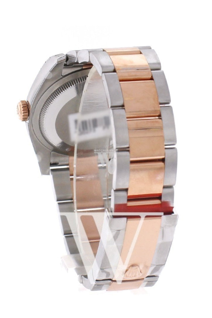 Custom Diamond Bezel Rolex Datejust 36 Pink Dial Oyster Rose Gold Two Tone Watch 116201 116231 Pre-owned