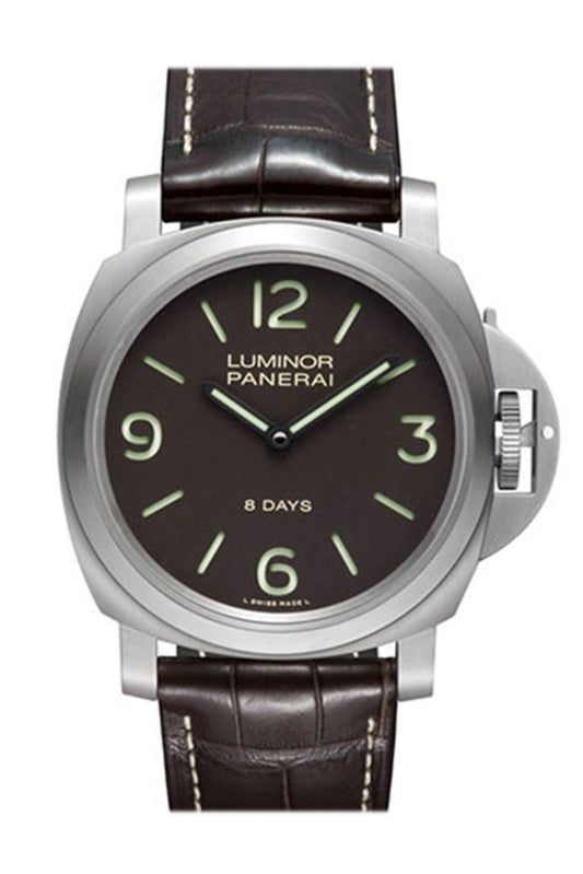 Panerai Panerai Panerai Luminor Base 8 Days Titanio Mechanical PAM00562 luxury watch by Global Sky Diamonds, Diamond District NYC, mazalito